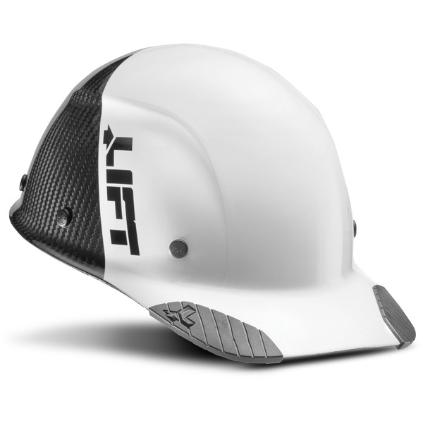 Dax Hard Hats Hard Hat Carbon Fiber Cap Brim 50-50 (White/Black) HDC50C-19WC